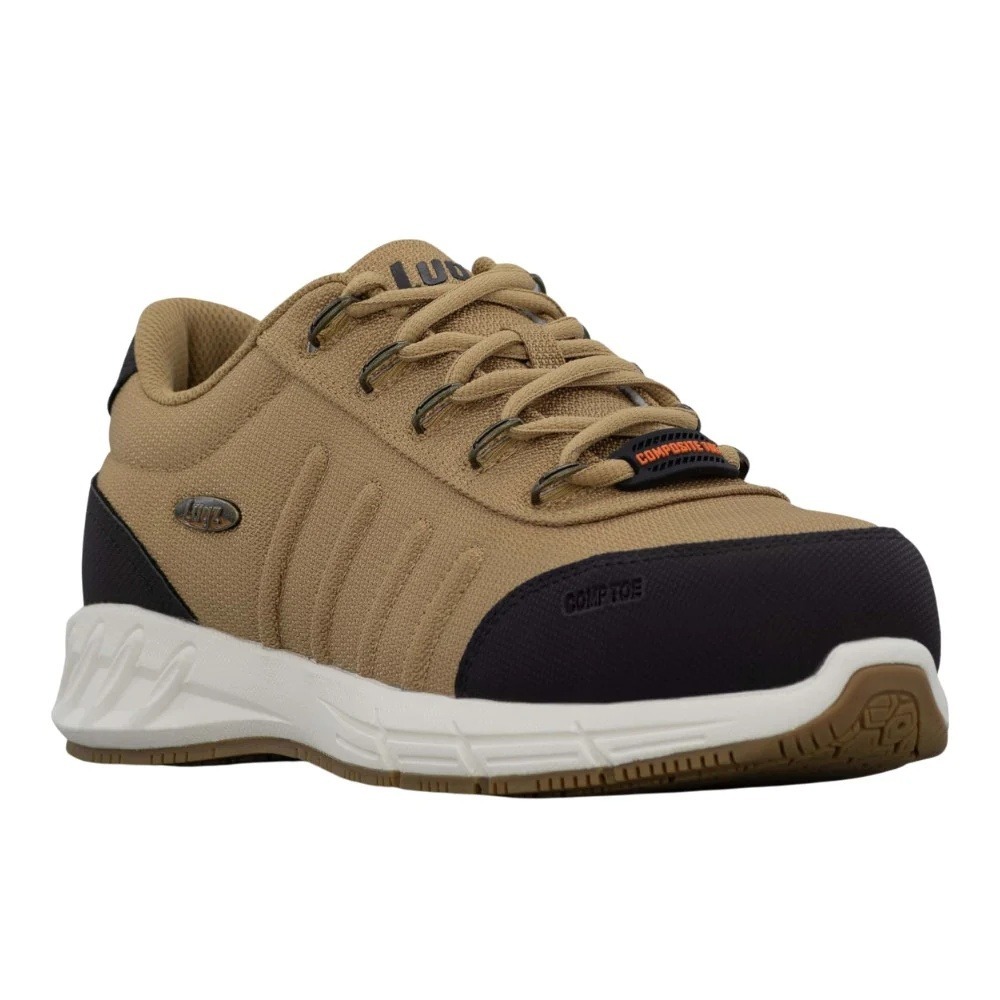Lugz Grapple Mens Slip Resistant Composition Toe Work Shoes Tan Black 10.5 - Picture 4 of 4